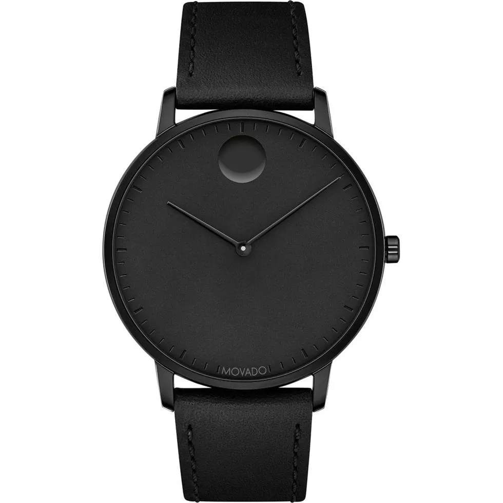 Movado Face Black Ion-Plated Watch 41mm