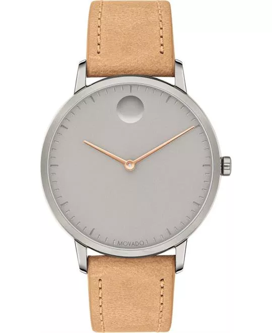 Movado Face Grey Ion-Plated Watch 35mm 