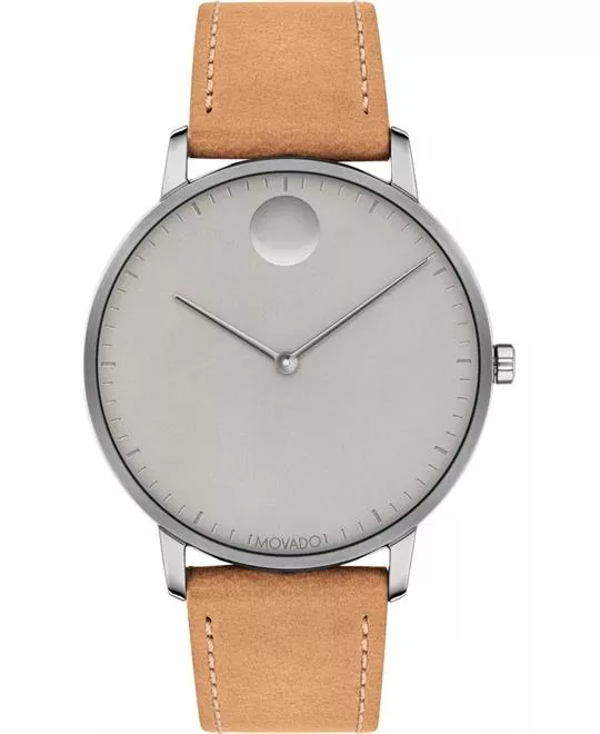 Movado Face Grey Ion-Plated Watch 41mm 