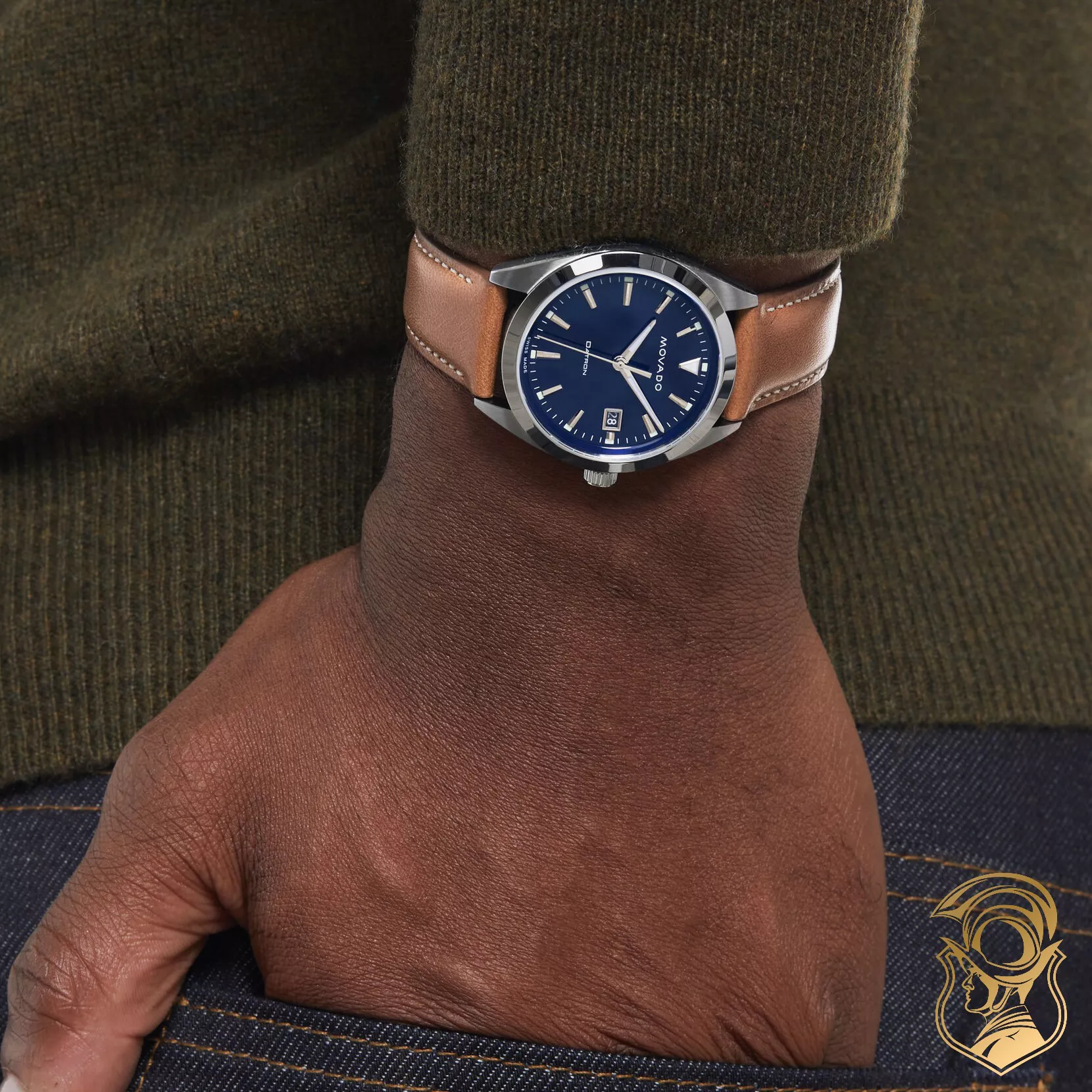 Movado Heritage Quartz Blue Dial Men's Watch 39mm