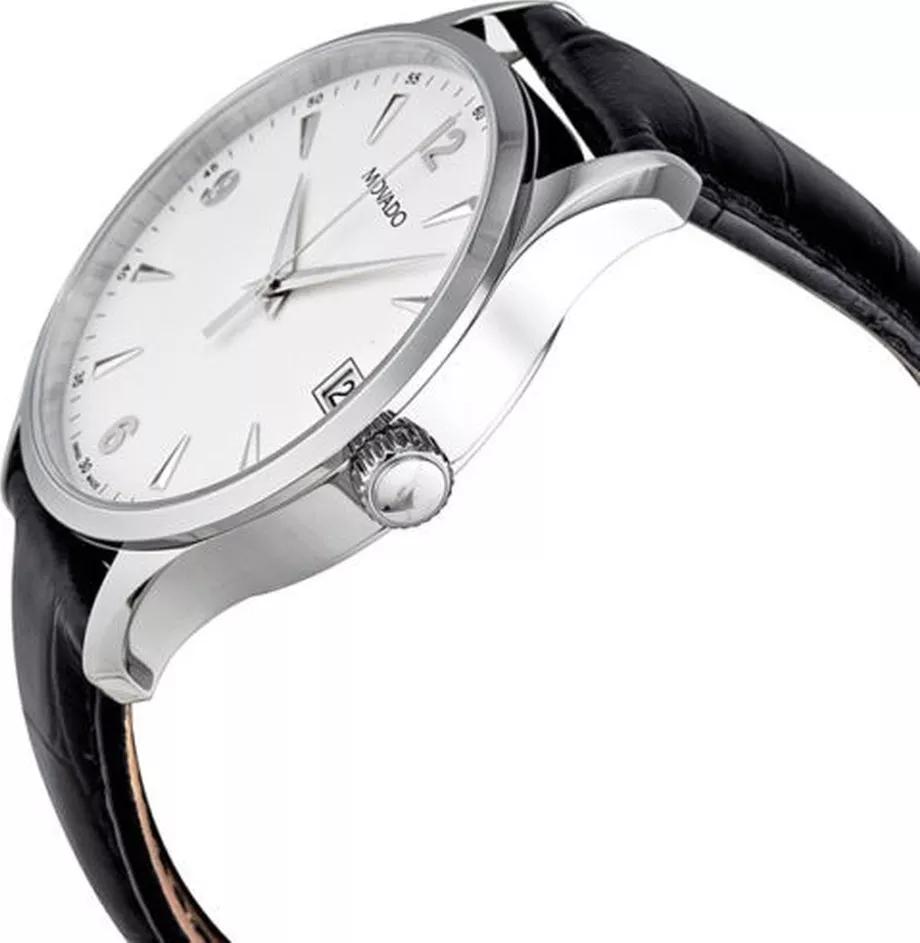 Movado Circa White Leather Watch 40mm