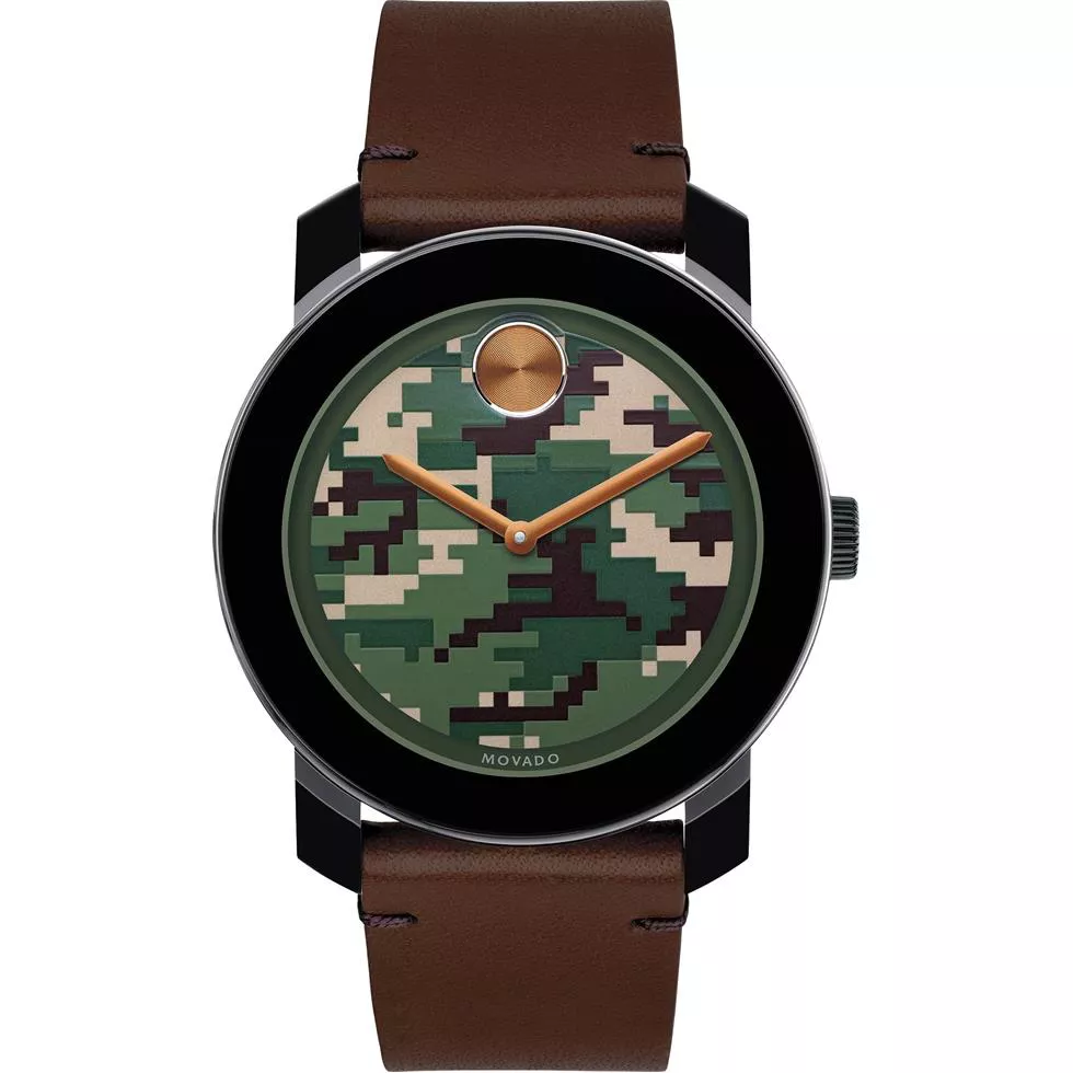 Movado Men's Swiss Bold Dark Brown Watch 42mm 