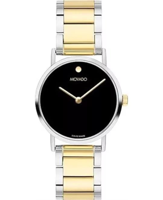 Movado Museum Classic Black Dial Two-Tone Watch 28mm