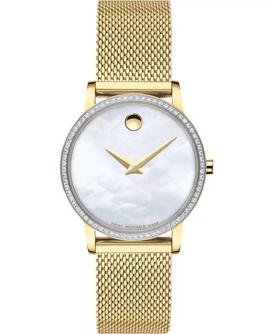 Movado Museum Classic Gold PVD Watch 28mm 
