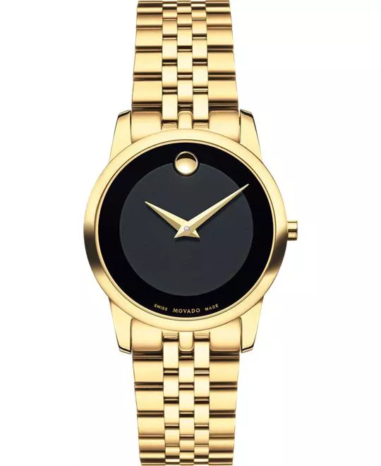 Movado Museum Classic Gold PVD Watch 28mm