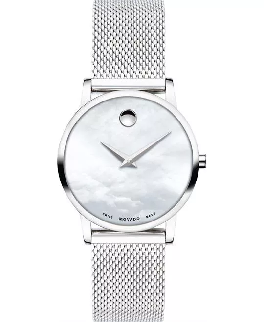 Movado Museum Classic White Watch 28mm