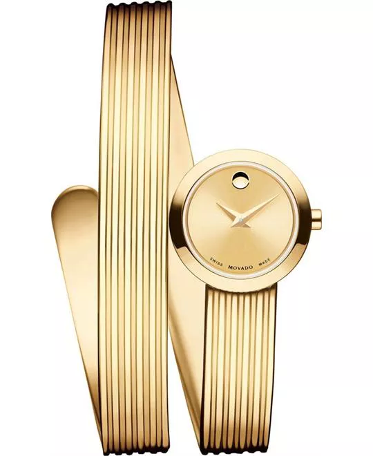 MOVADO Museum Wrap Yellow Soleil Watch 20mm