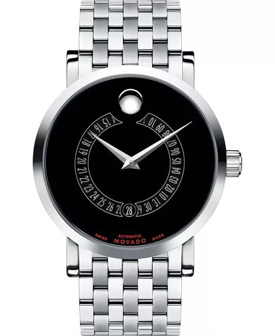 Movado Red Label Auto Animated Date Watch 42mm