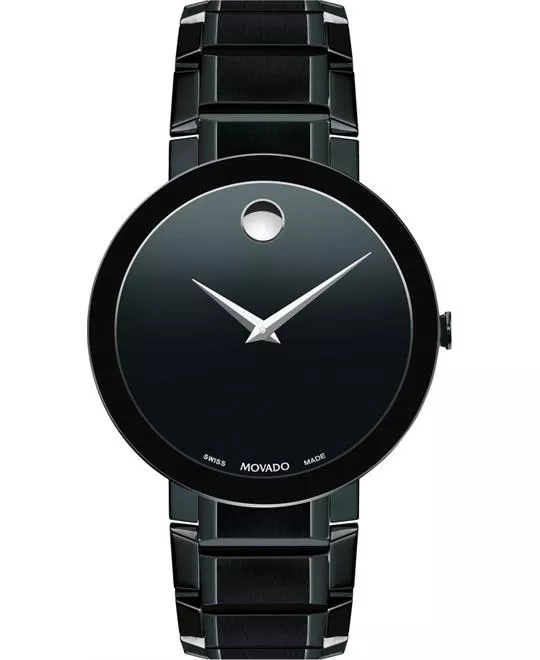 Movado Sapphire  Black PVD Watch 39mm