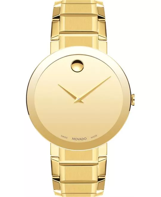 Movado Sapphire Yellow Gold PVD Watch 39mm