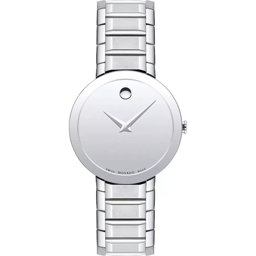 Movado Sapphire Quartz Silver Watch 28mm
