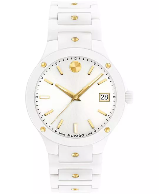 Movado SE Ceramic White Watch 32mm