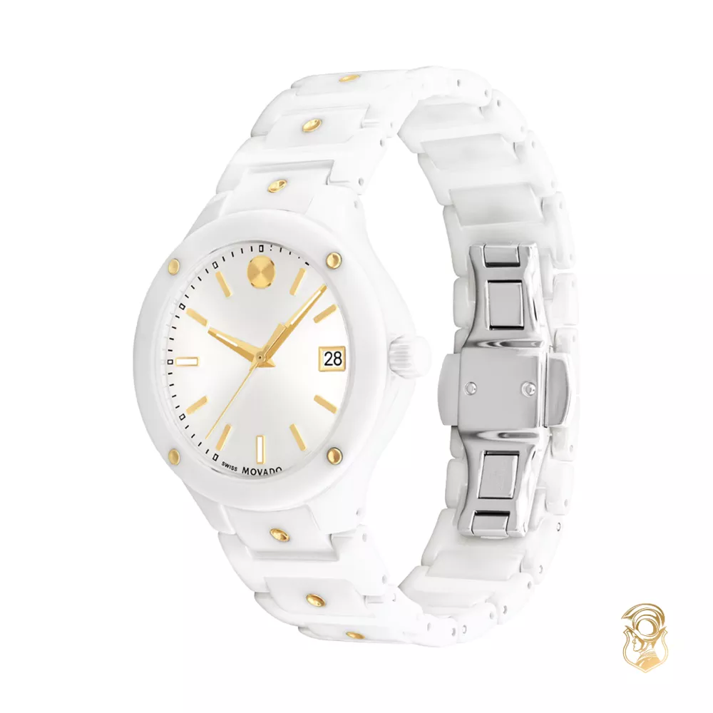 Movado SE Ceramic White Watch 32mm