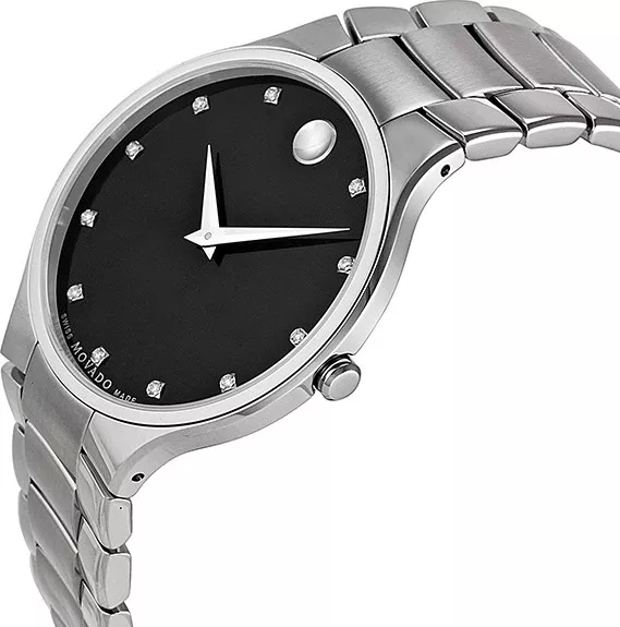 Movado Serio Diamond Black Watch 38.3mm