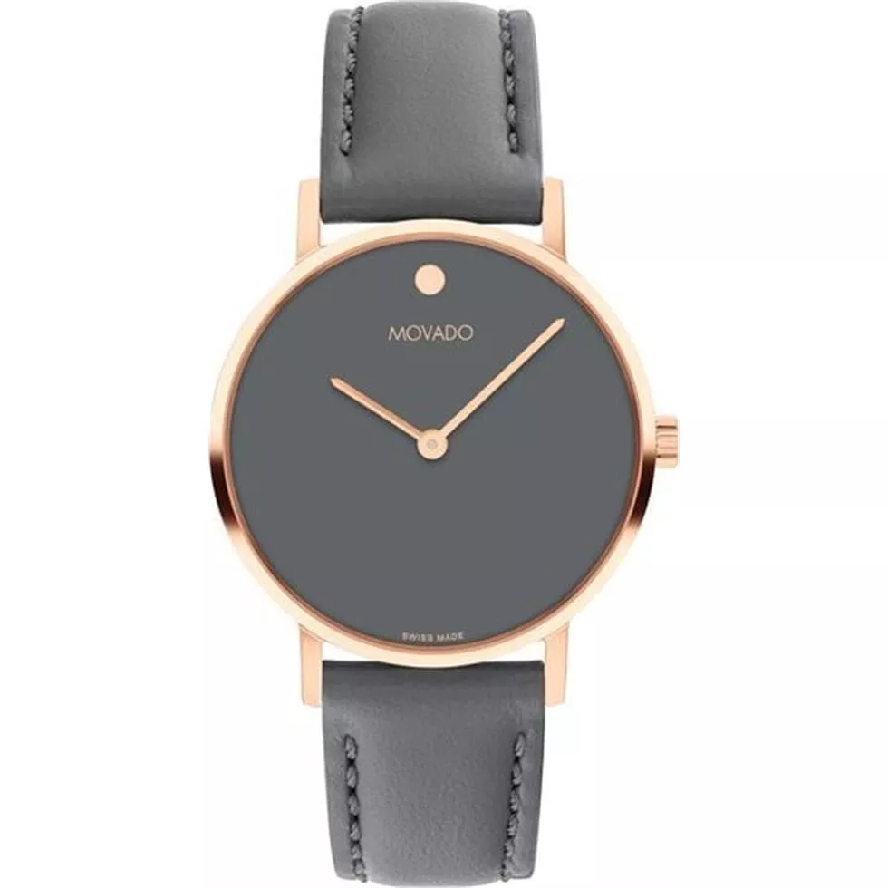 Movado Signature Grey-Tone Watch 32mm