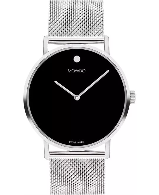 Movado Signature Silver Tone Watch 40mm
