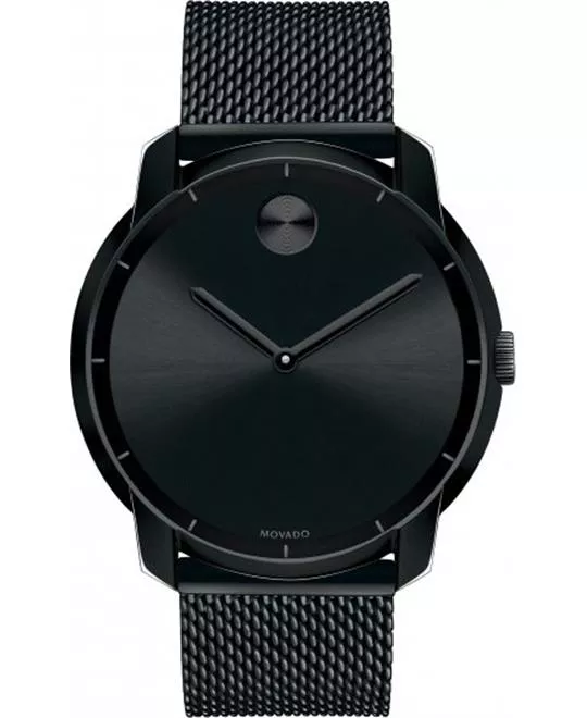 Movado Swiss Bold Black Ion-Plated Watch 44mm