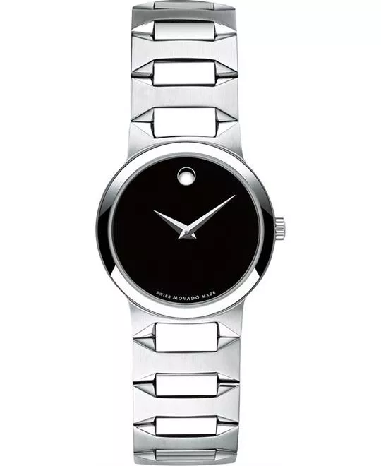 Movado Temo Silver Black Watch 28mm