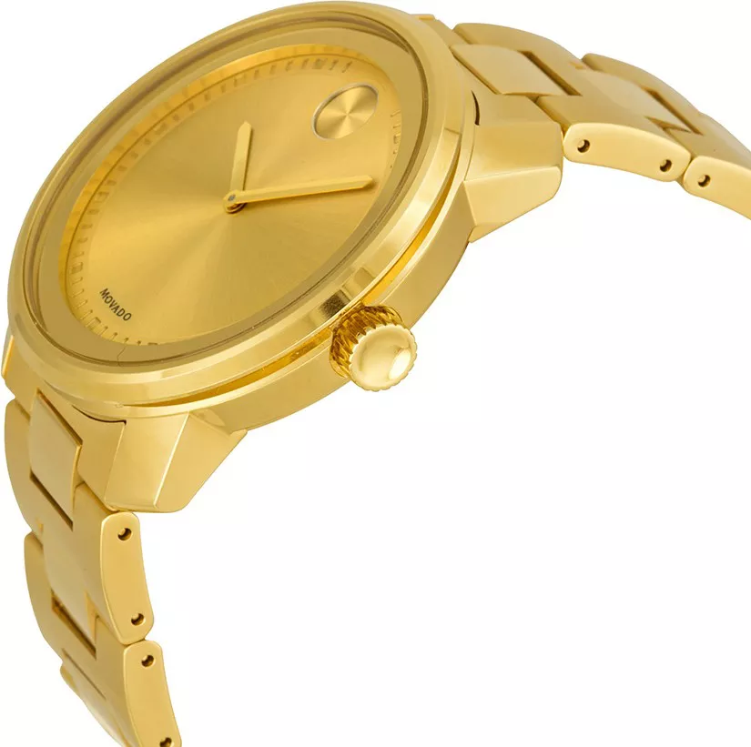 Movado Bold Swiss Gold Ion-Plated Watch 42mm 