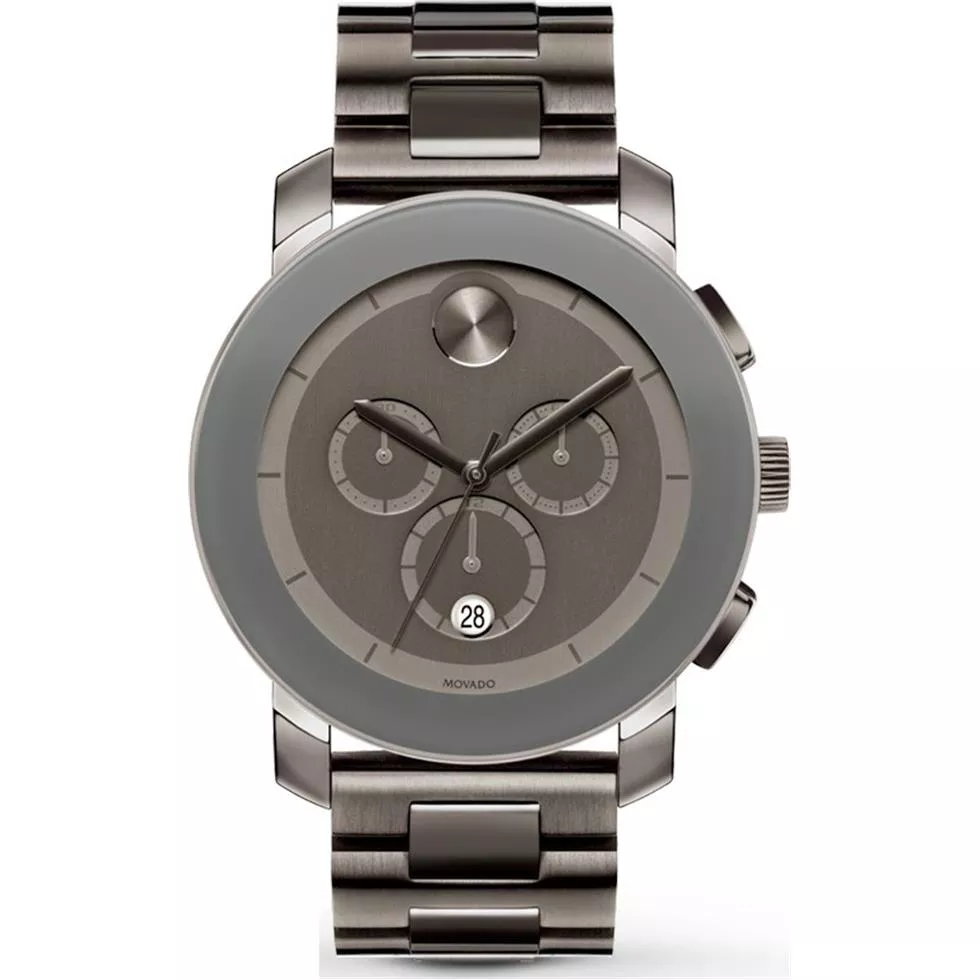 Movado Unisex Swiss Chronograph Bold Gray Watch 44mm 