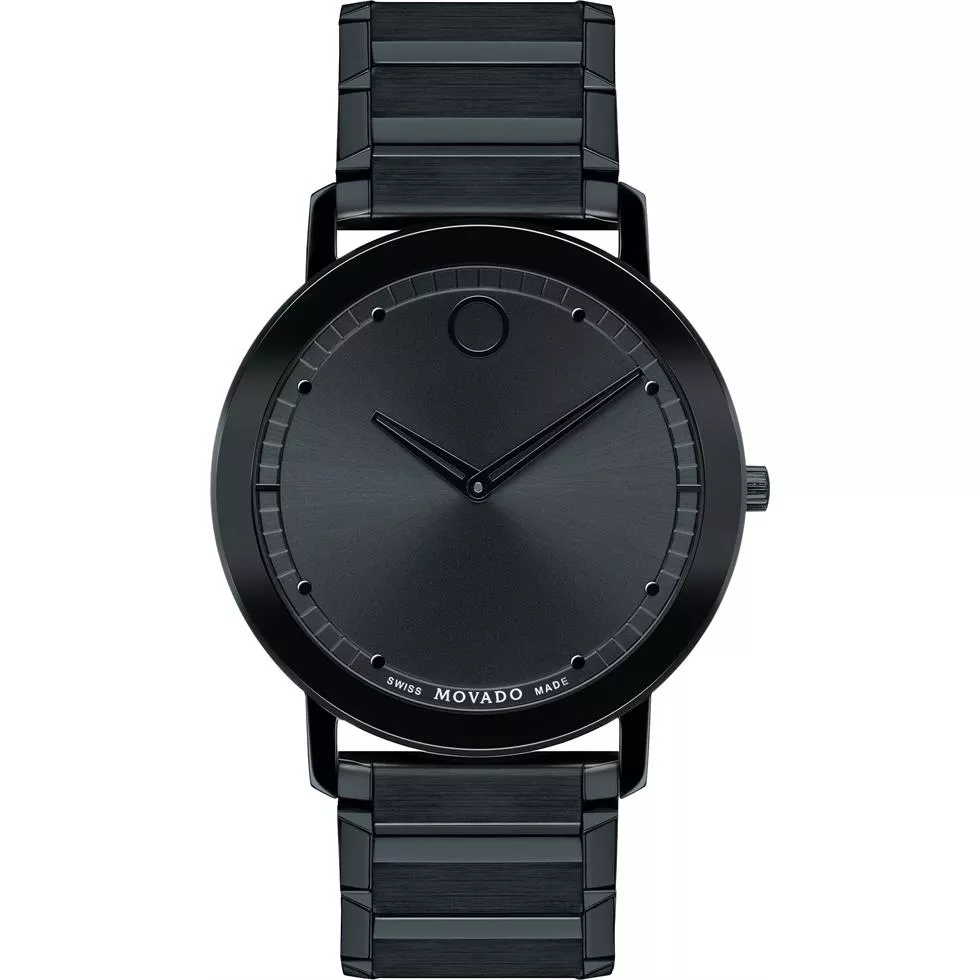 Movado Sapphire Swiss Black PVD Watch 40mm