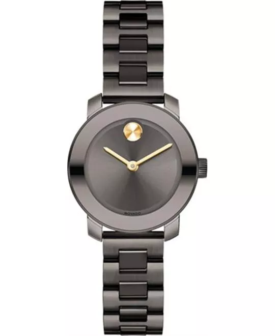 Movado Women's Swiss Bold Gunmetal Ion-Plated Watch 25mm 