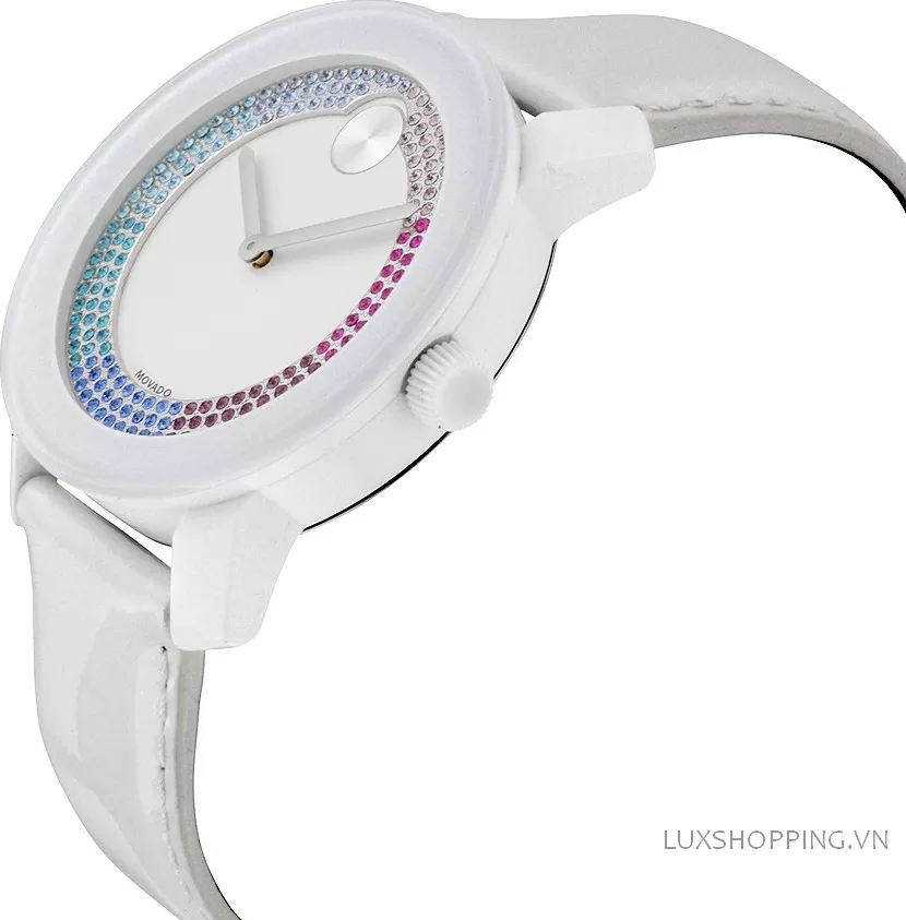 Movado Women's Swiss Bold Pearlized Patent Watch 42mm 