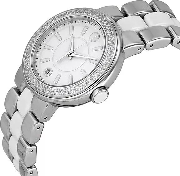 Movado Women's Swiss Diamond Ceramic Watch 36mm