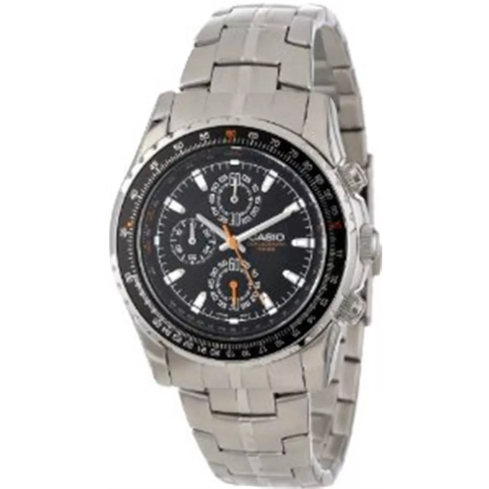 Men's  Slide Rule Bezel Analog Chronograph Aviator Watch