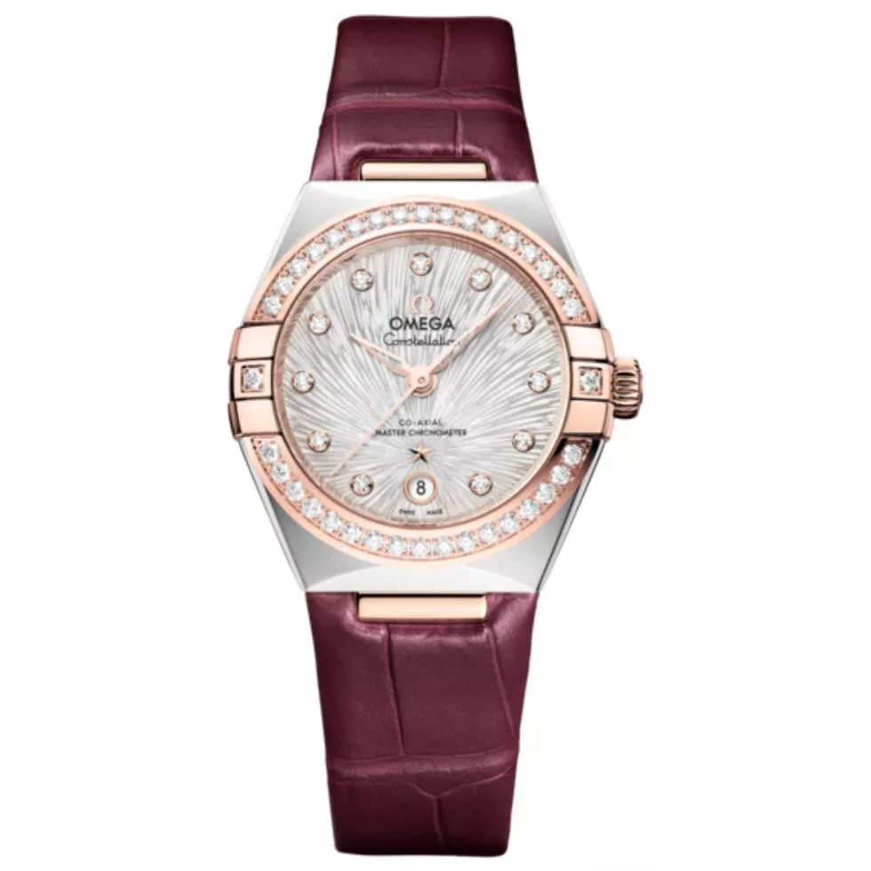 Omega Constellation  Burgundy 29 mm