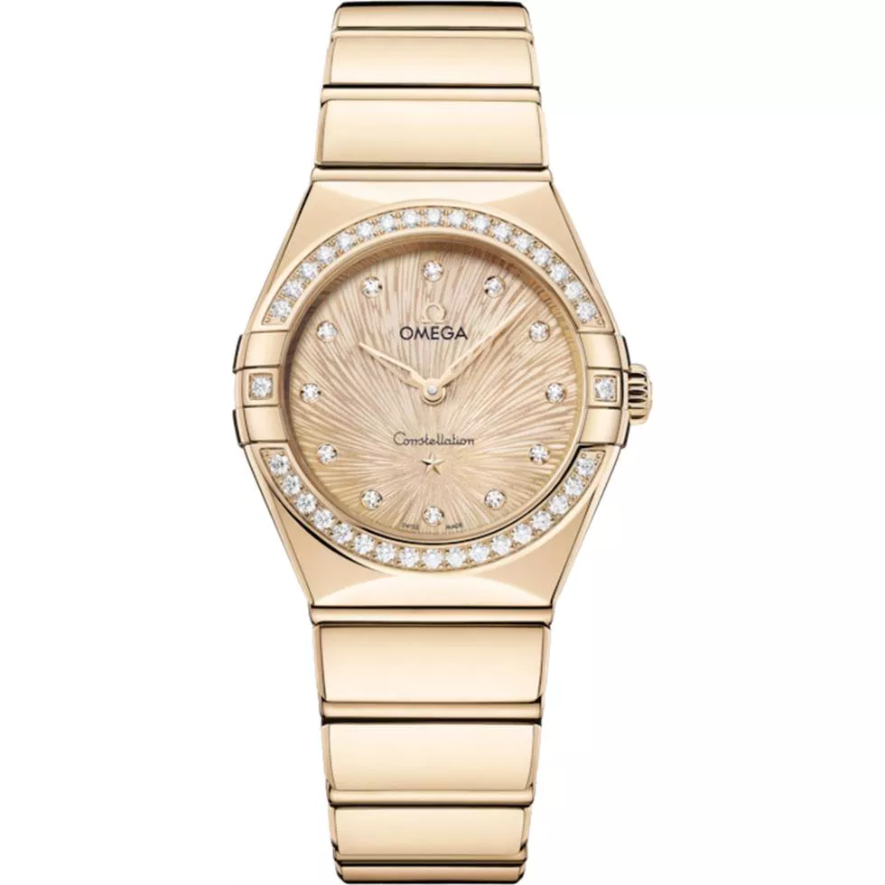 Omega Constellation Moonshine 18K Diamonds Watch 28mm