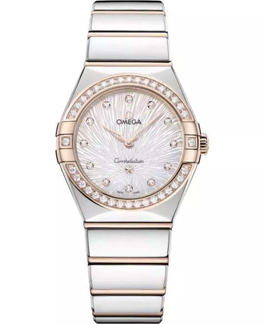 Omega Constellation Sedna 18K Rose Gold Diamonds Watch 28mm