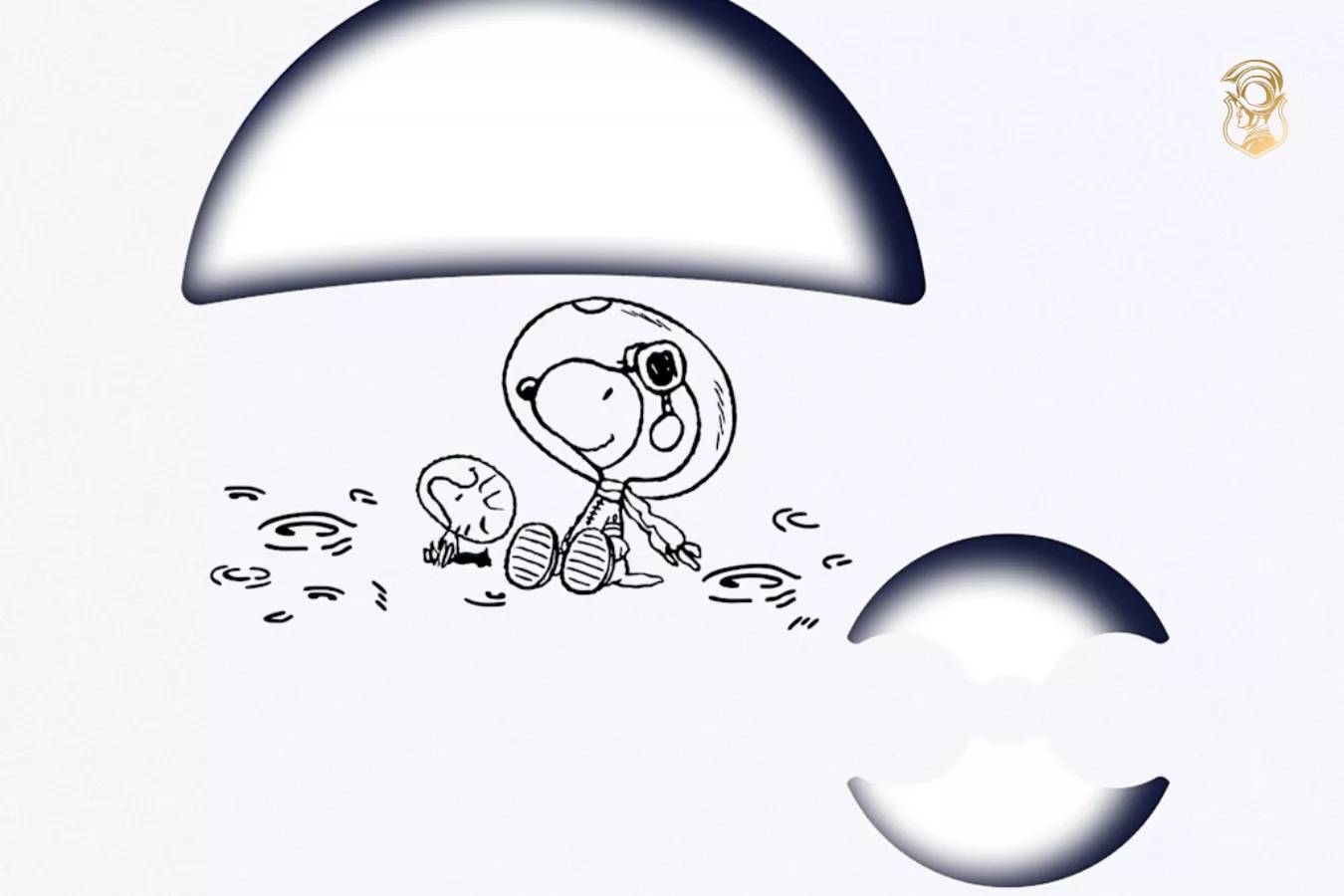 Biểu tượng Snoopy và NASA trên Omega x Swatch Moonswatch Mission to Earthphase – Moonshine Gold