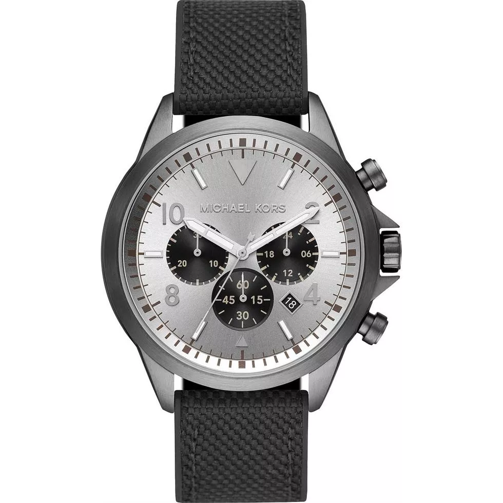 Oversized Gage Gunmetal and Woven Watch 45mm