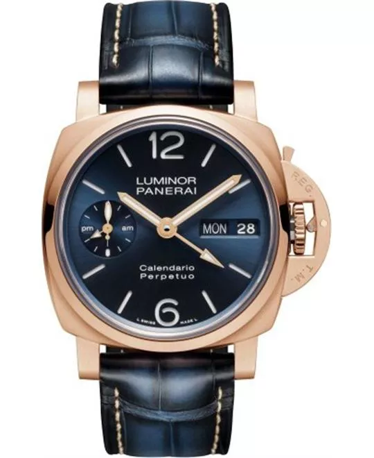 Panerai Luminor PAM00742 Perpetual Calendar GMT Goldtech Watch 44mm