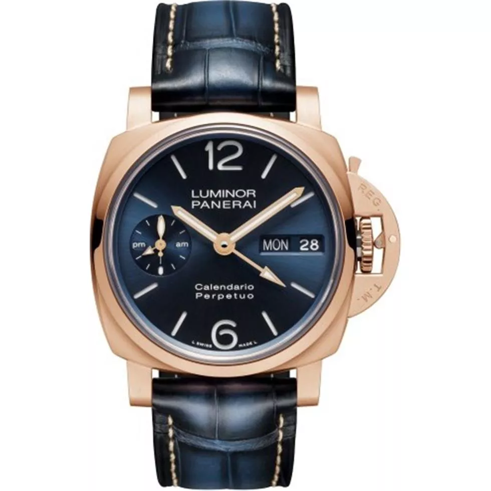 Panerai Luminor PAM00742 Perpetual Calendar GMT Goldtech Watch 44mm