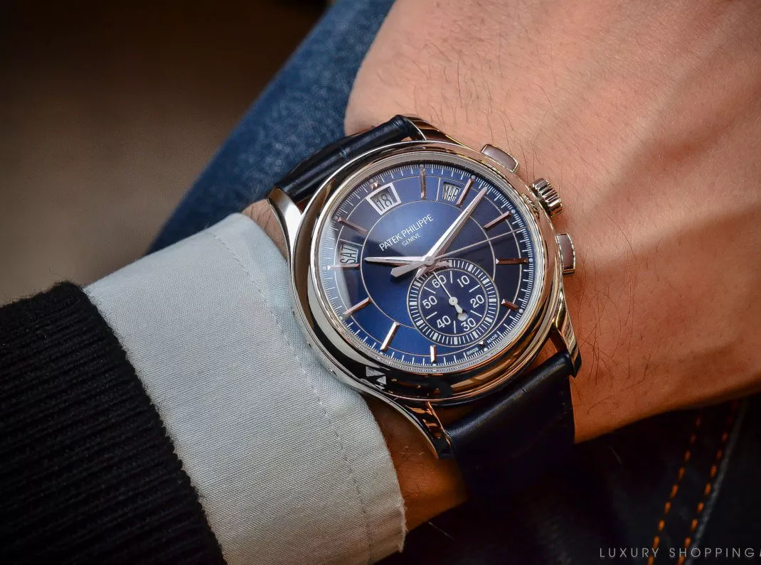 Patek Philippe Complications Blue Platinum Watch 42mm