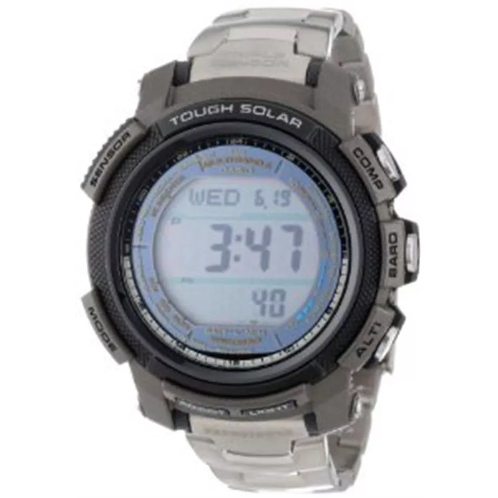 Men's  Pathfinder Digital Multi-Function Titanium Bracelet Watch