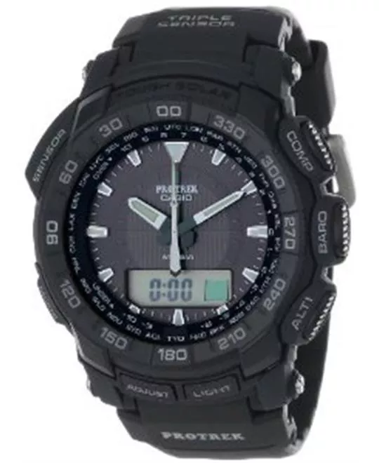 Men's  Pro Trek Triple Sensor Tough Solar Analog-Digital Watch