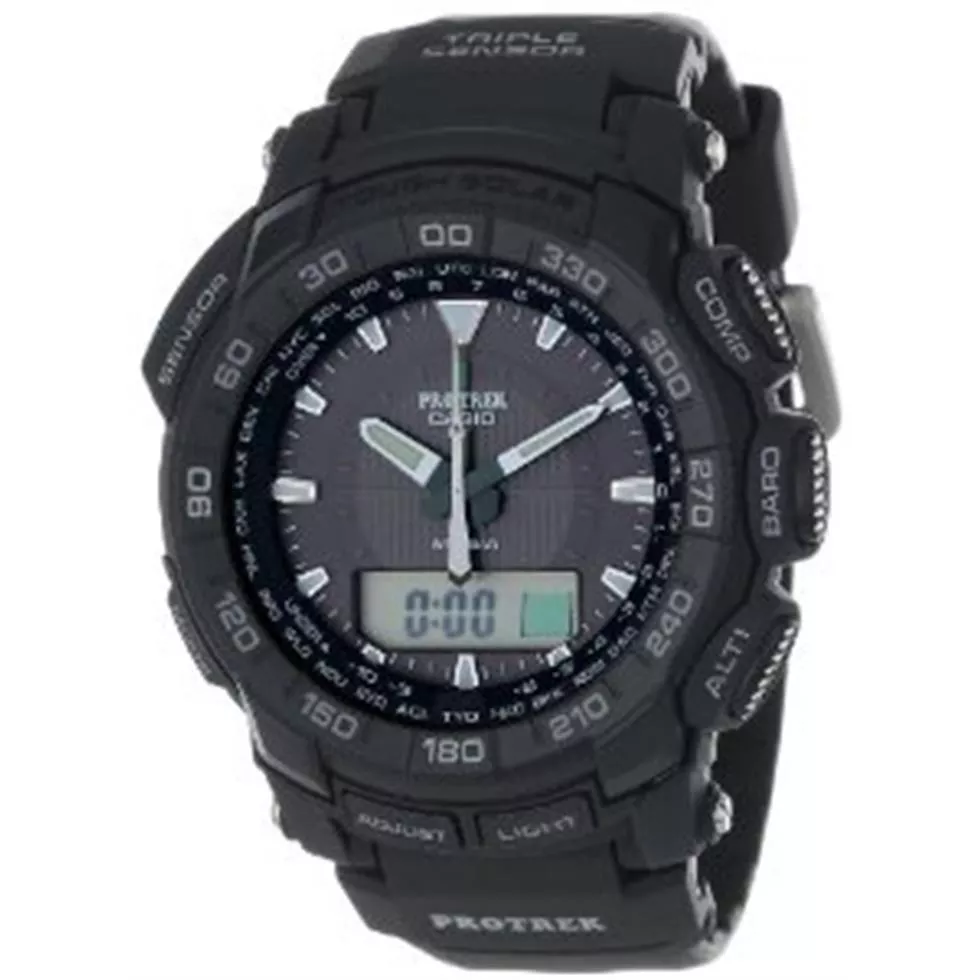 Men's  Pro Trek Triple Sensor Tough Solar Analog-Digital Watch