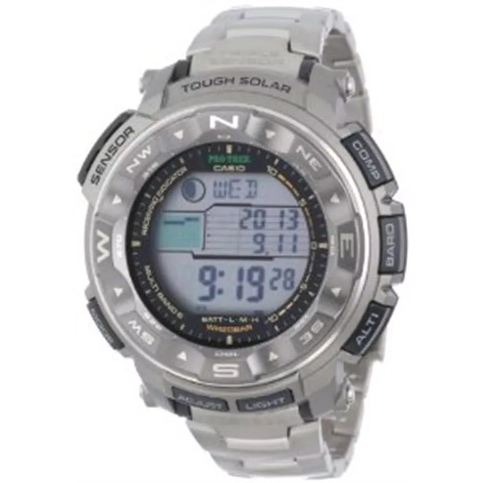 Men's  Pathfinder Triple Sensor Tough Solar Digital Multi-Function Titanium Pathfinder Watch