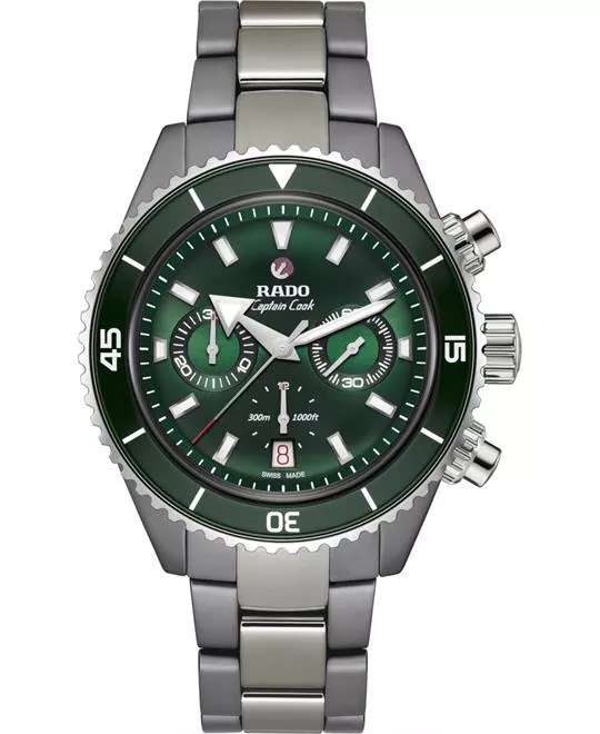 Rado Captain Cook High-Tech Ceramic Automatic Chronograph Watch 43mm