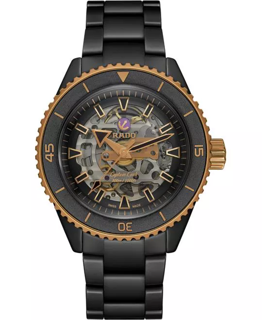 Rado Captain Cook High-Tech Ceramic Skeleton Watch 43mm