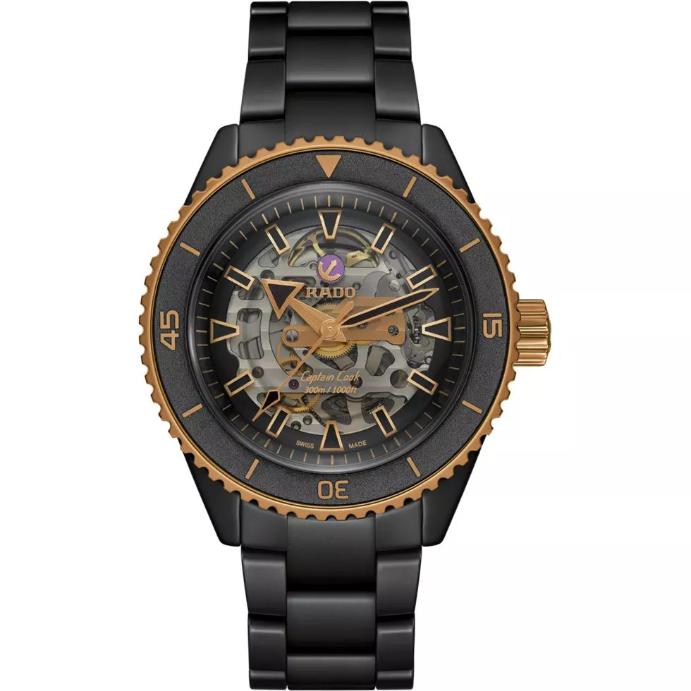 Rado Captain Cook High-Tech Ceramic Skeleton Watch 43mm