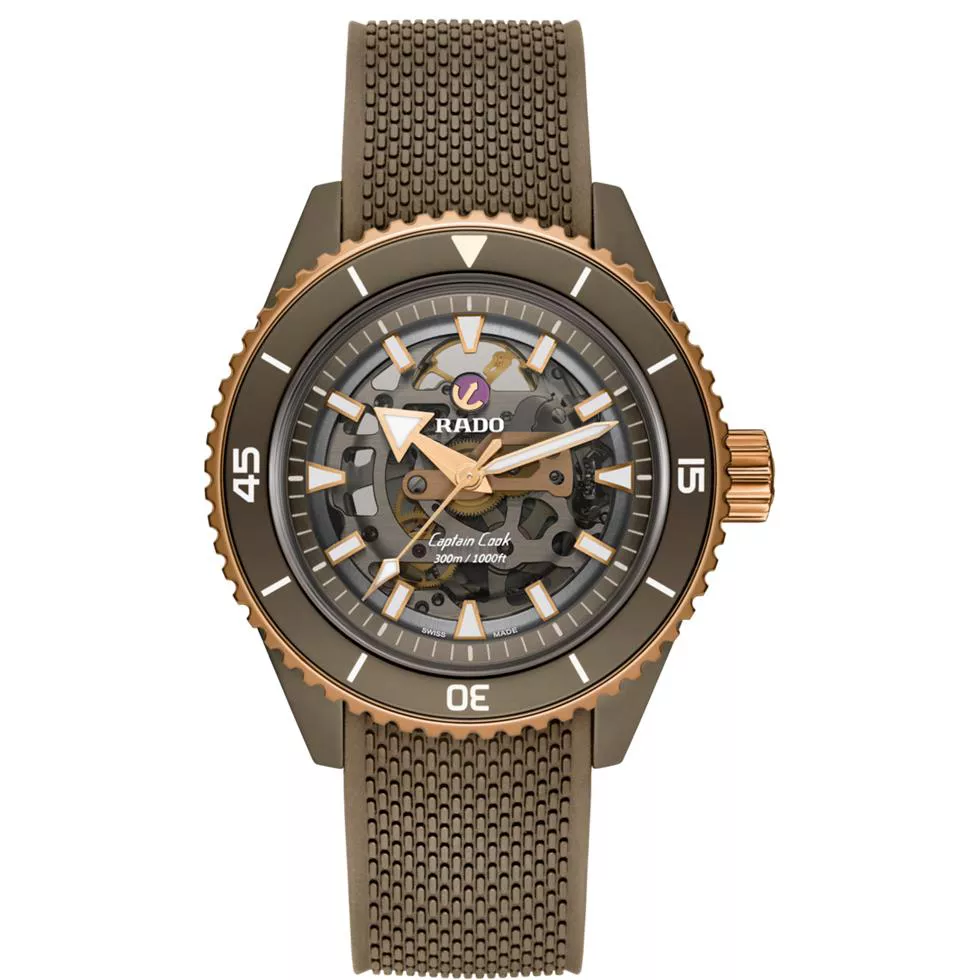 Rado Captain Cook High-Tech Ceramic Skeleton Watch 43mm
