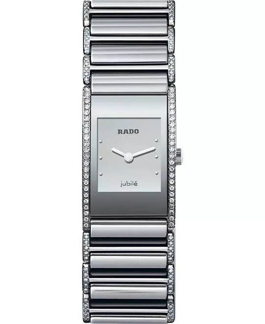 RADO Integral Diamond Silver Dial Watch 24.8x19.2mm, 