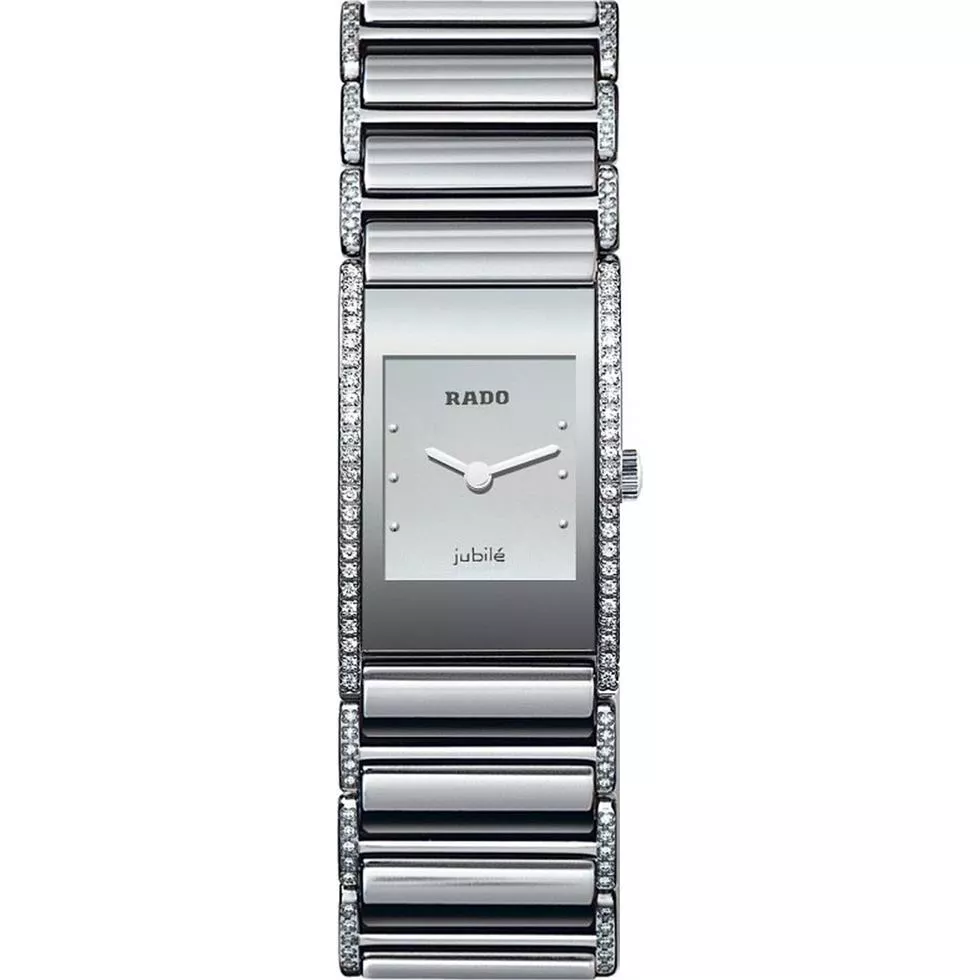 RADO Integral Diamond Silver Dial Watch 24.8x19.2mm, 