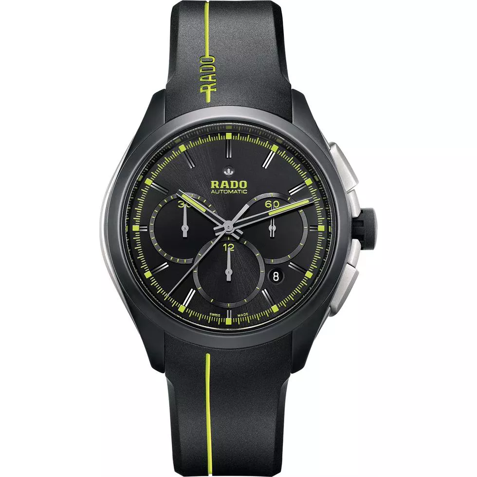 Rado Men's Swiss Automatic Chronograph Rubber Watch 45mm 