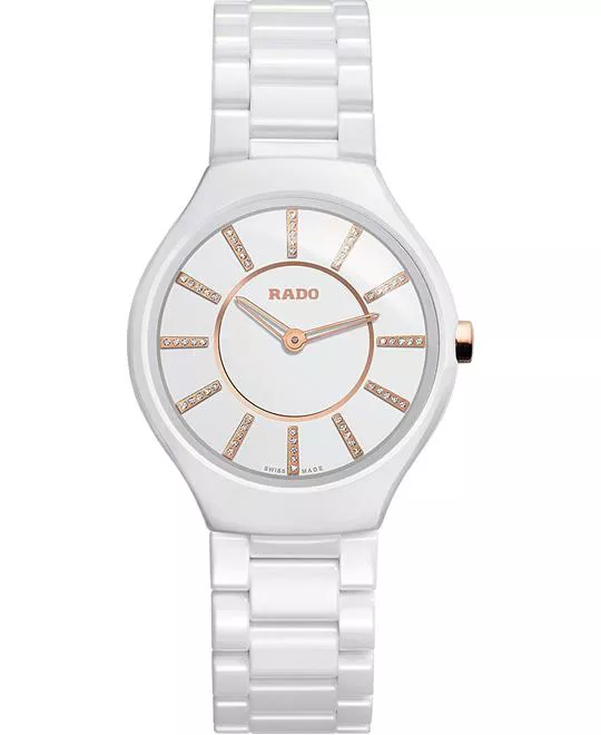 Rado Thinline Jubile White Ceramic Watch 30mm