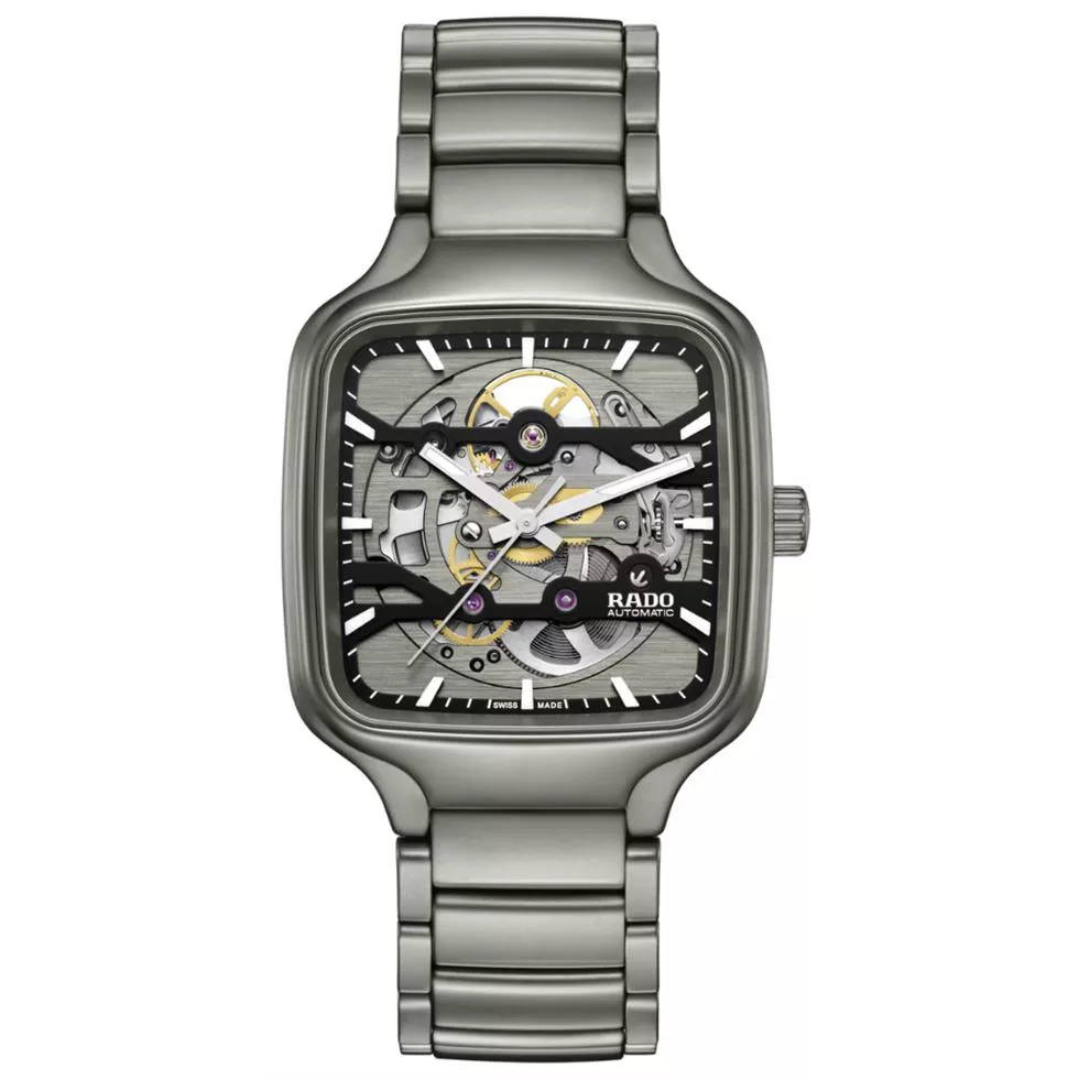 Rado True Square Automatic Skeleton Grey Watch 38 mm